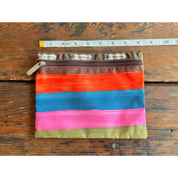 LESPORTSAC Colorful Stripe Zipper Pouch - Picture 6 of 6